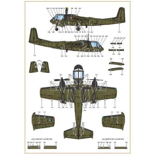 OV-1 A/JOV-1A Mohawk decal set, 1/72 - Clear Prop Accessories CPD72006
