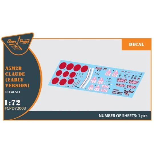 A5M2b Claude (early version) decal set for CP kit CP72006, 1/72 - C...