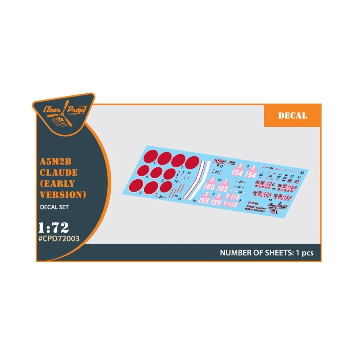 A5M2b Claude (early version) decal set for CP kit CP72006, 1/72 - C...