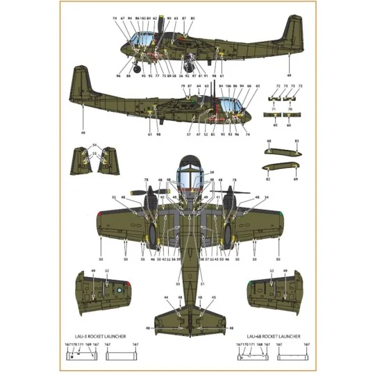 OV-1 A/JOV-1A Mohawk decal set, 1/72 - Clear Prop Accessories CPD72006