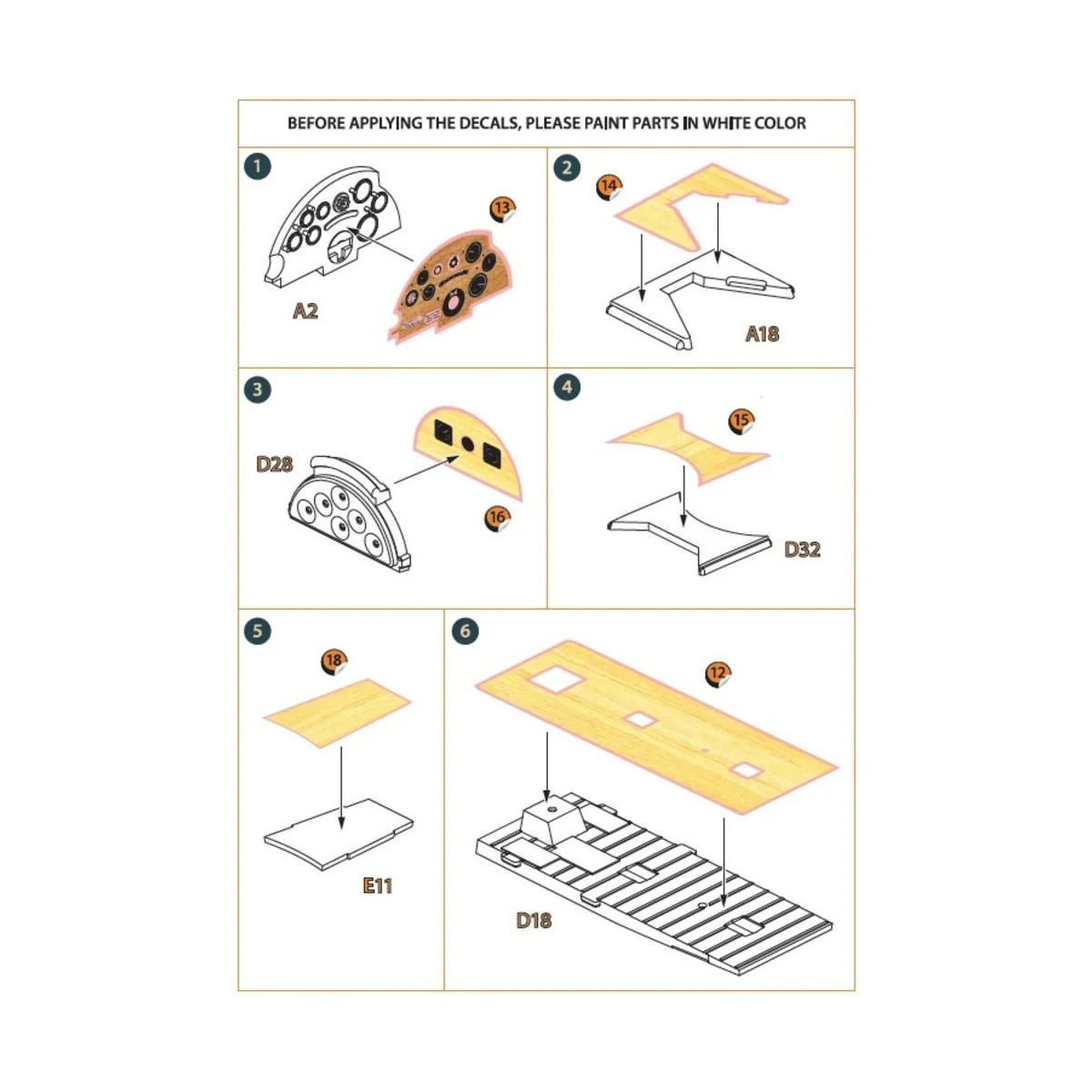 Airco DH.9a decal set for CP kits, 1/72 - Clear Prop Accessories CP...