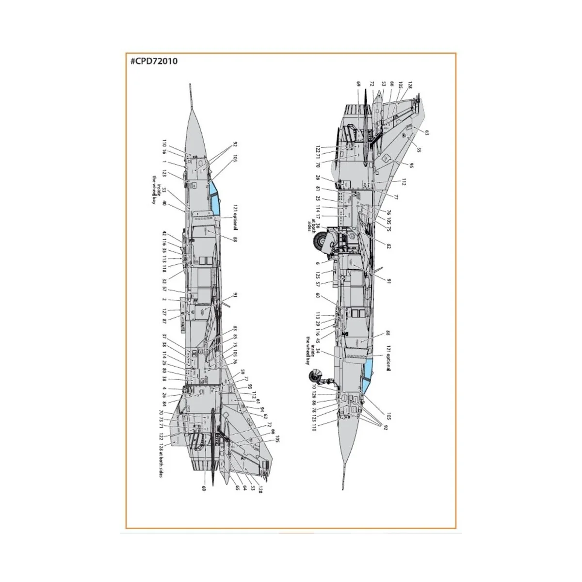 MiG-23ML, MLA standard stencils for grey paint schemes for CP kits ... MiG-23ML, MLA standard stencils for grey paint schemes for CP kits ...