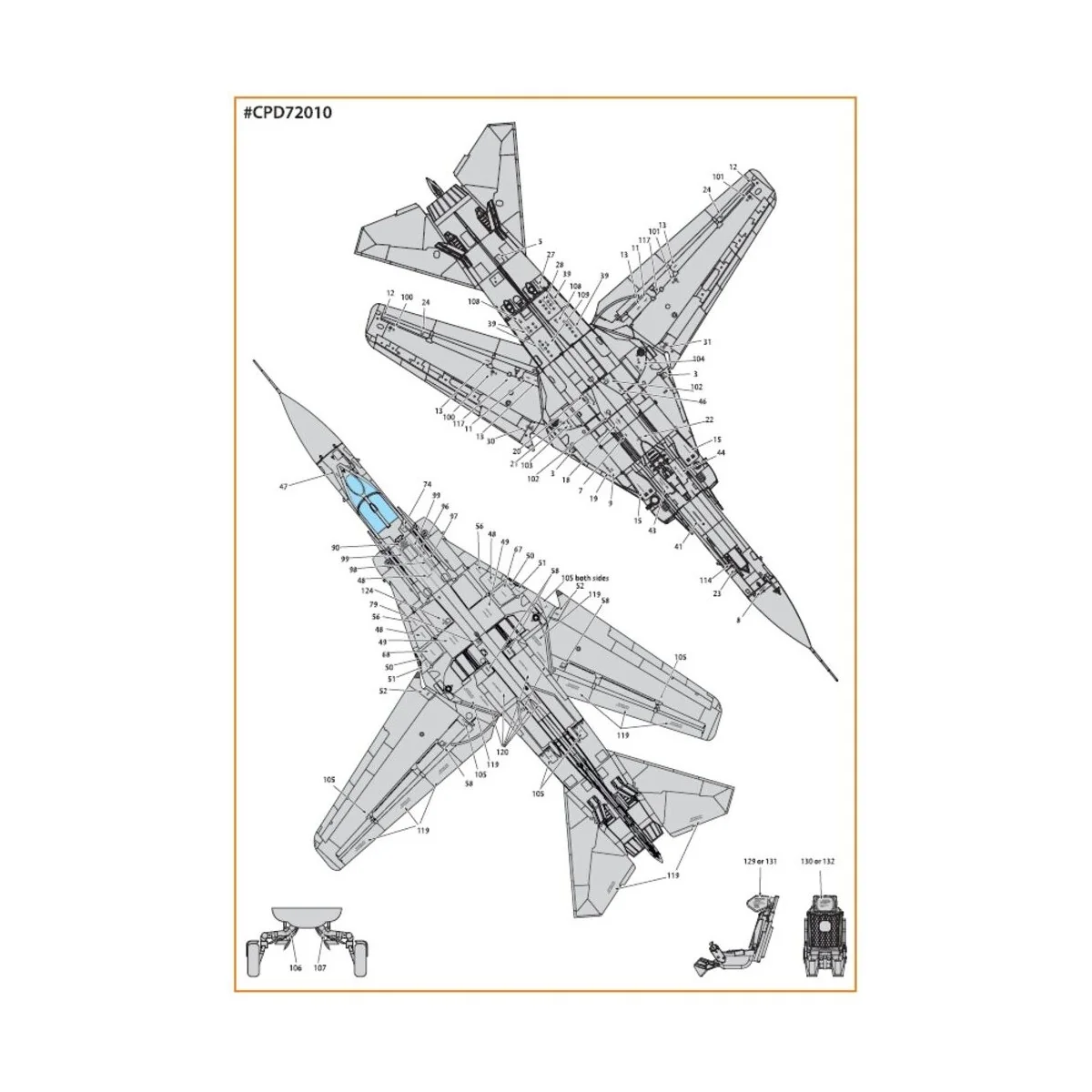 MiG-23ML, MLA standard stencils for grey paint schemes for CP kits ... MiG-23ML, MLA standard stencils for grey paint schemes for CP kits ...