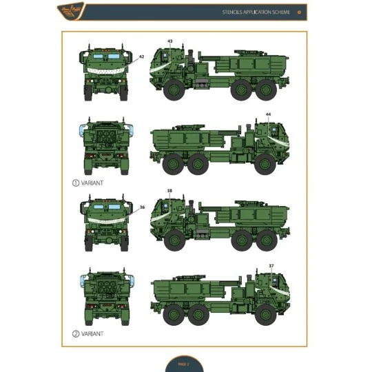 M142 Himars in Ukrainian Armed Forces decal set for Foreart, Meng, ...