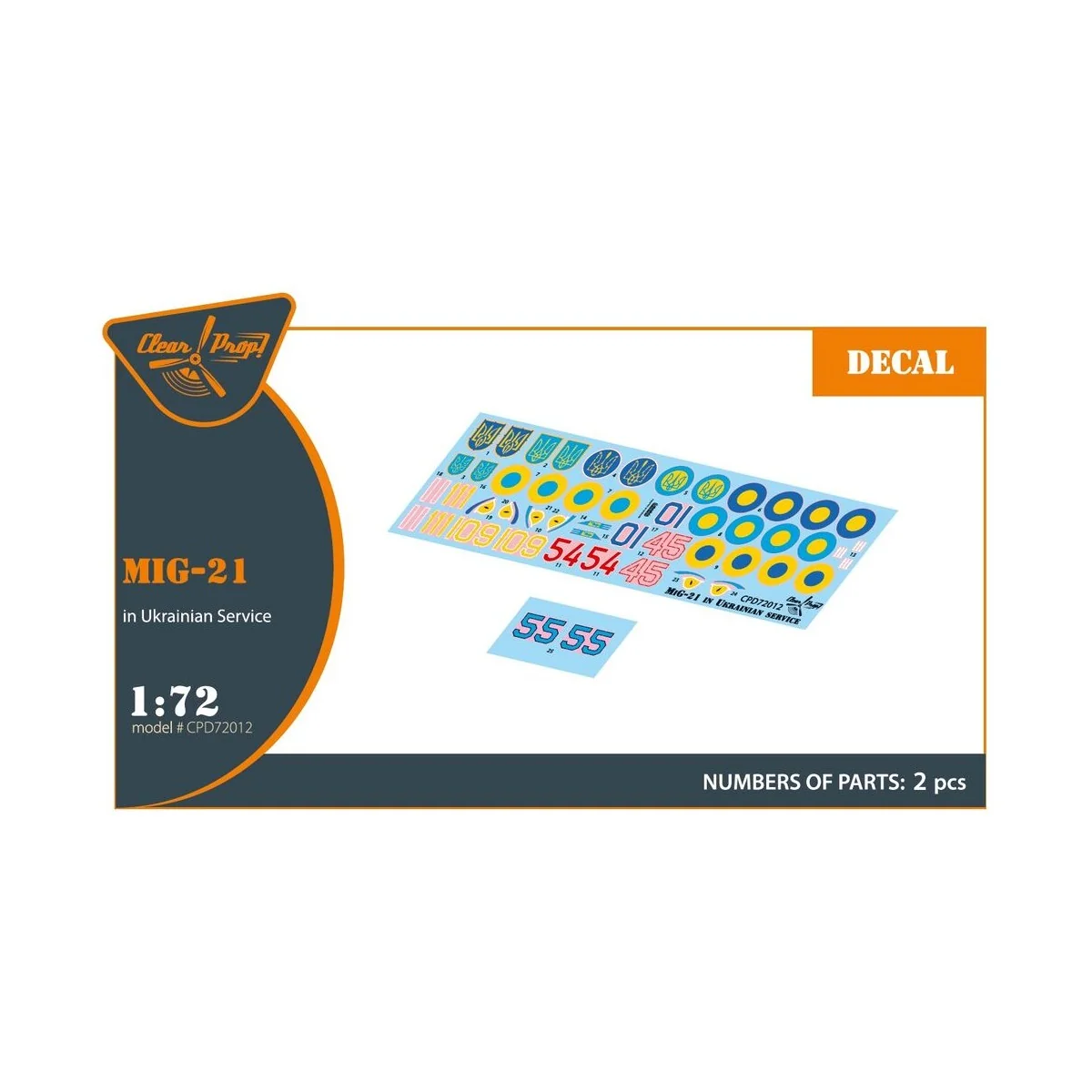 MiG-21 in Ukrainian Service, 1/72 - Clear Prop Accessories CPD72012 MiG-21 in Ukrainian Service, 1/72 - Clear Prop Accessories CPD72012
