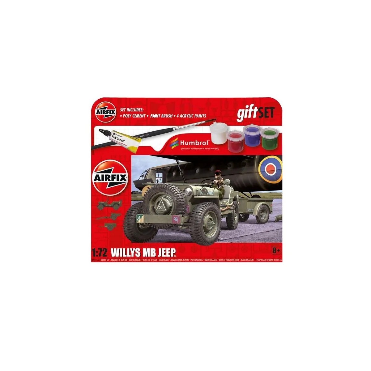Hanging Gift Set Willys MB Jeep, 1/72 - Airfix A55117A