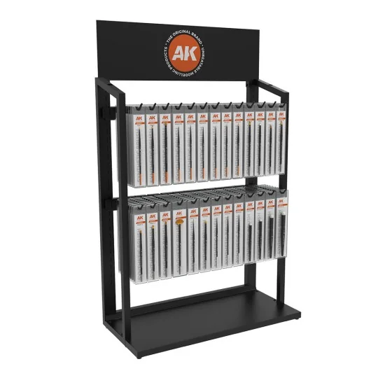 SYNTHETIC BRUSHES DISPLAY (26 ref. x 10units) - AK Interactive AK E... SYNTHETIC BRUSHES DISPLAY (26 ref. x 10units) - AK Interactive AK E...