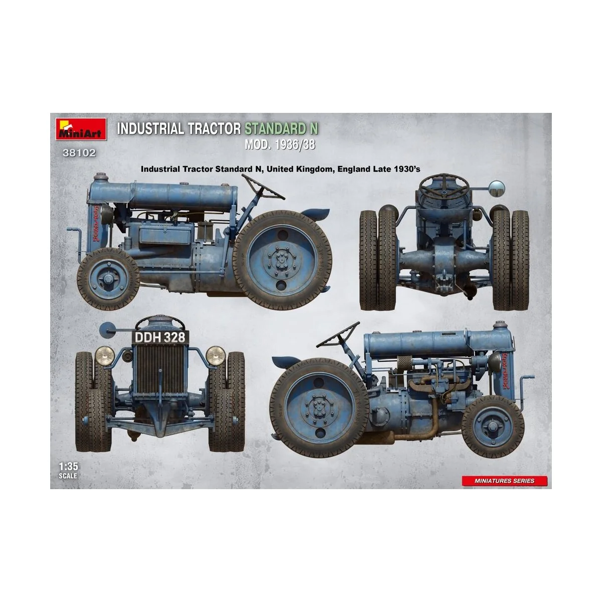 Industrial Tractor Standard N Mod. 1936/38, 1/35 - MiniArt 38102 Industrial Tractor Standard N Mod. 1936/38, 1/35 - MiniArt 38102