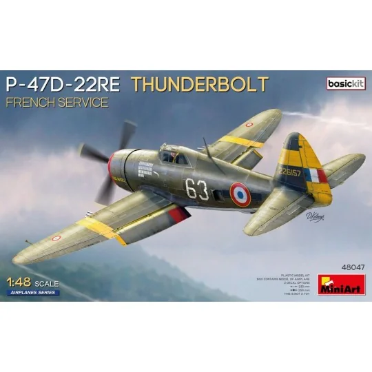 P-47D-22RE Thunderbolt. French Service. Basic Kit, 1/48 - MiniArt 4...