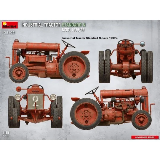 Industrial Tractor Standard N Mod. 1936/38, 1/35 - MiniArt 38102 Industrial Tractor Standard N Mod. 1936/38, 1/35 - MiniArt 38102