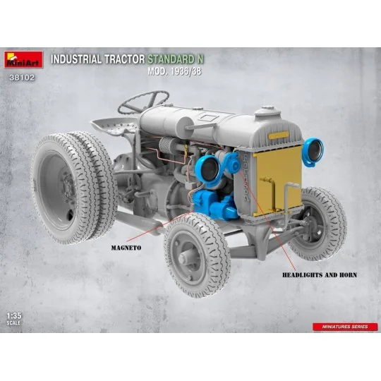 Industrial Tractor Standard N Mod. 1936/38, 1/35 - MiniArt 38102 Industrial Tractor Standard N Mod. 1936/38, 1/35 - MiniArt 38102