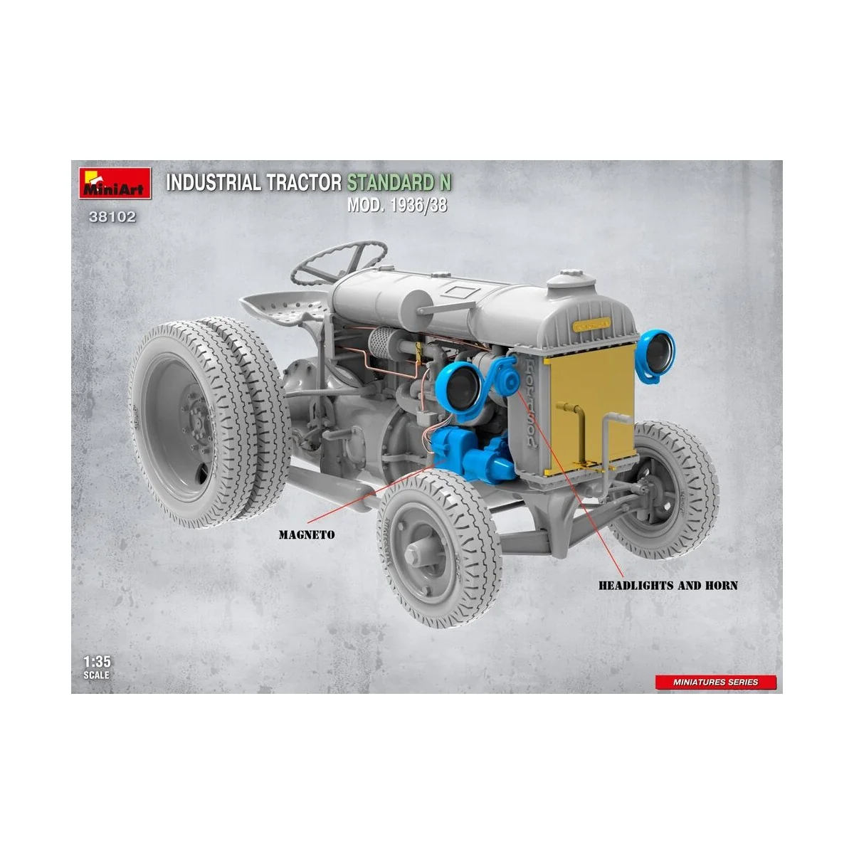 Industrial Tractor Standard N Mod. 1936/38, 1/35 - MiniArt 38102 Industrial Tractor Standard N Mod. 1936/38, 1/35 - MiniArt 38102
