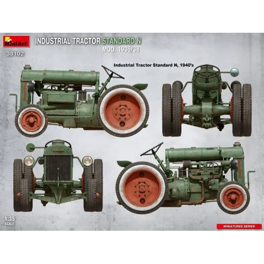 Industrial Tractor Standard N Mod. 1936/38, 1/35 - MiniArt 38102 Industrial Tractor Standard N Mod. 1936/38, 1/35 - MiniArt 38102