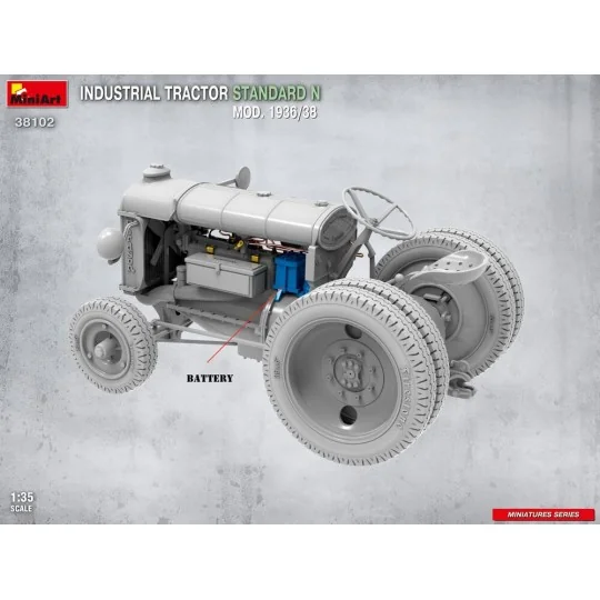 Industrial Tractor Standard N Mod. 1936/38, 1/35 - MiniArt 38102 Industrial Tractor Standard N Mod. 1936/38, 1/35 - MiniArt 38102
