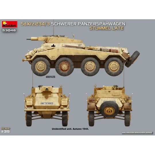 Sd.Kfz.234/3 Schwerer Panzerspähwagen Stummel Late, 1/35 - MiniArt ... Sd.Kfz.234/3 Schwerer Panzerspähwagen Stummel Late, 1/35 - MiniArt ...