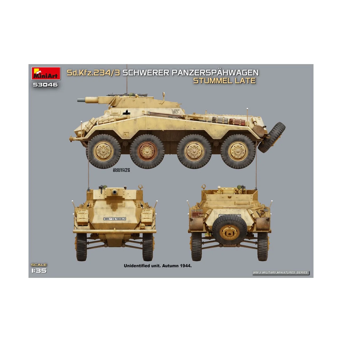 Sd.Kfz.234/3 Schwerer Panzerspähwagen Stummel Late, 1/35 - MiniArt ... Sd.Kfz.234/3 Schwerer Panzerspähwagen Stummel Late, 1/35 - MiniArt ...