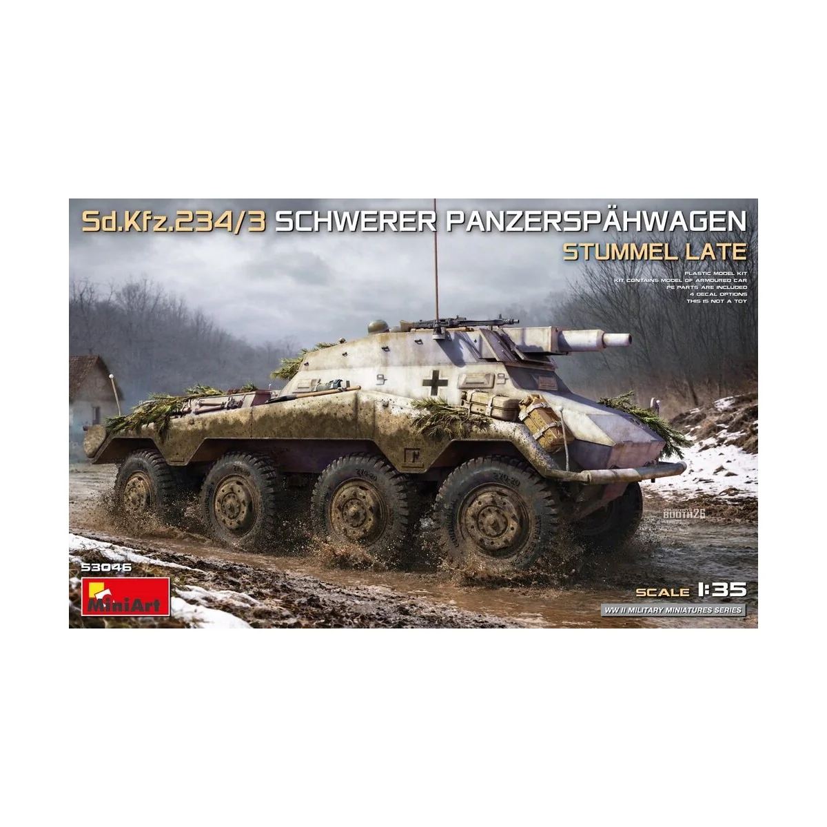 Sd.Kfz.234/3 Schwerer Panzerspähwagen Stummel Late, 1/35 - MiniArt ... Sd.Kfz.234/3 Schwerer Panzerspähwagen Stummel Late, 1/35 - MiniArt ...