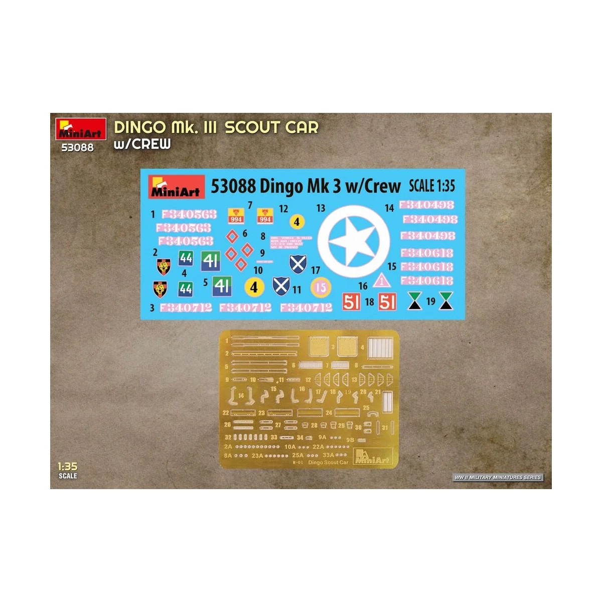 Dingo Mk. III Scout Car w/ Crew, 1/35 - MiniArt 53088 Dingo Mk. III Scout Car w/ Crew, 1/35 - MiniArt 53088