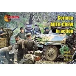 WWII German auto-crew in action, 1/72 - Mars Figures MS72013