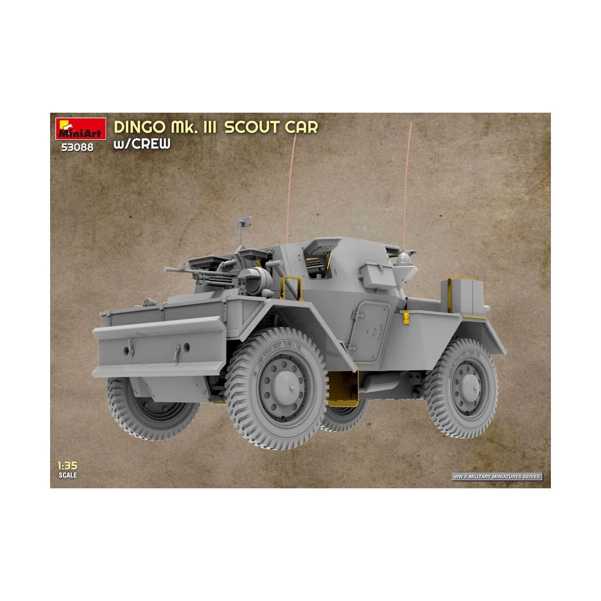Dingo Mk. III Scout Car w/ Crew, 1/35 - MiniArt 53088 Dingo Mk. III Scout Car w/ Crew, 1/35 - MiniArt 53088