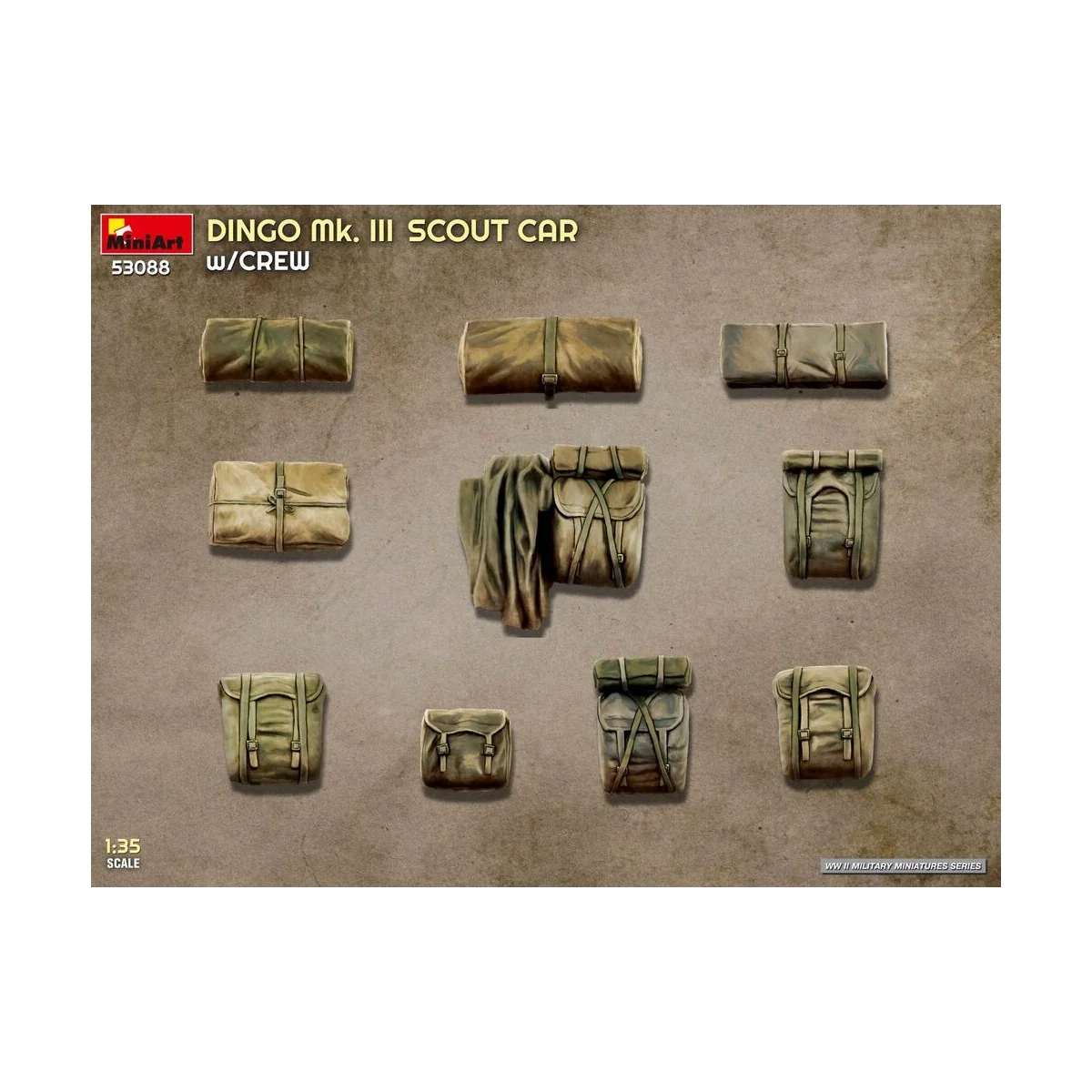 Dingo Mk. III Scout Car w/ Crew, 1/35 - MiniArt 53088 Dingo Mk. III Scout Car w/ Crew, 1/35 - MiniArt 53088