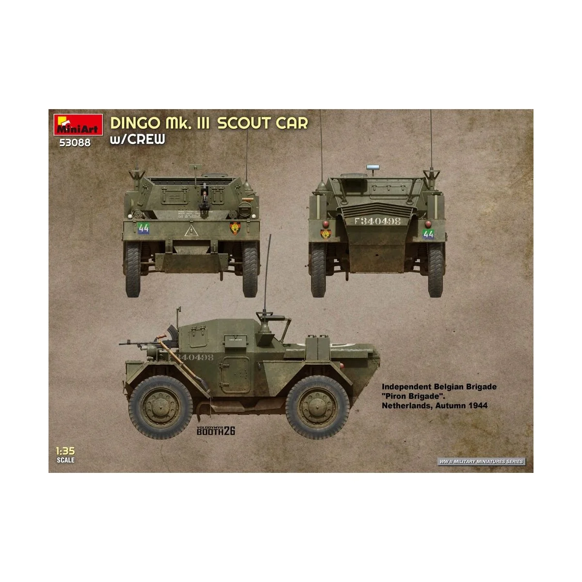 Dingo Mk. III Scout Car w/ Crew, 1/35 - MiniArt 53088 Dingo Mk. III Scout Car w/ Crew, 1/35 - MiniArt 53088