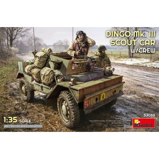 Dingo Mk. III Scout Car w/ Crew, 1/35 - MiniArt 53088 Dingo Mk. III Scout Car w/ Crew, 1/35 - MiniArt 53088