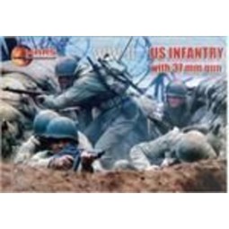 US Infantry with 37mm gun, 1/72 - Mars Figures MS72017