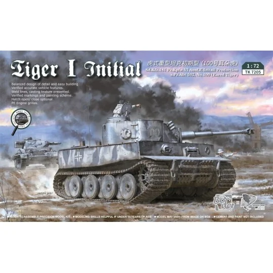 Tiger I Initial Sd.Kfz.181 (Eared Tiger), 1/72 - Border Model TK7205 Tiger I Initial Sd.Kfz.181 (Eared Tiger), 1/72 - Border Model TK7205