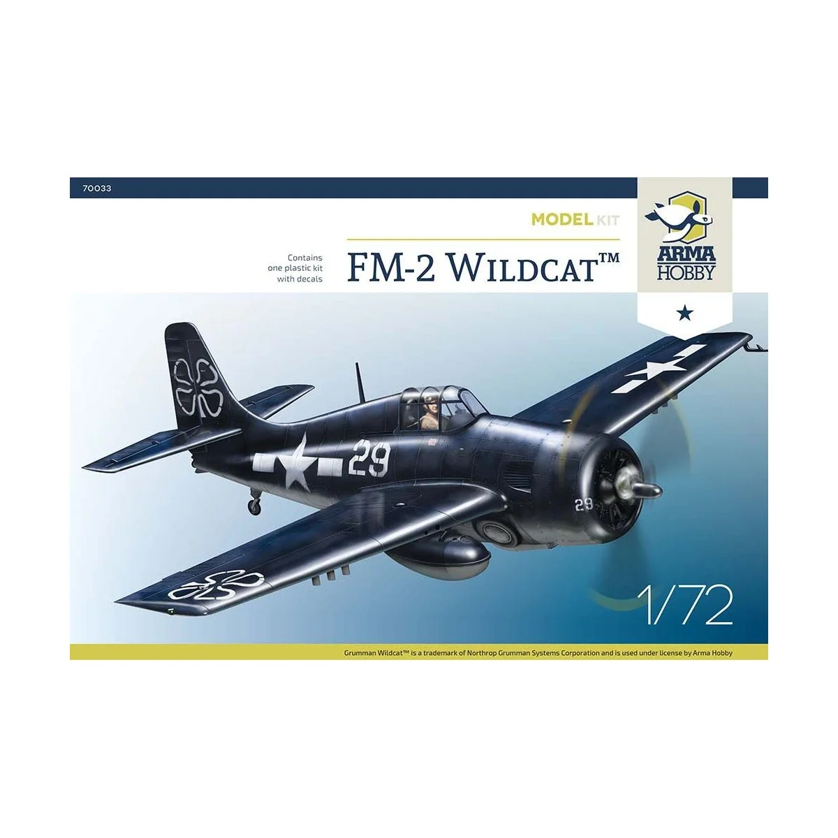 FM-2 Wildcat Model Kit, 1/72 - Arma Hobby 70033