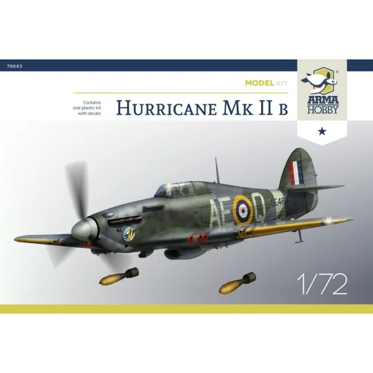 Hurricane Mk IIb Model Kit, 1/72 - Arma Hobby 70043 Hurricane Mk IIb Model Kit, 1/72 - Arma Hobby 70043