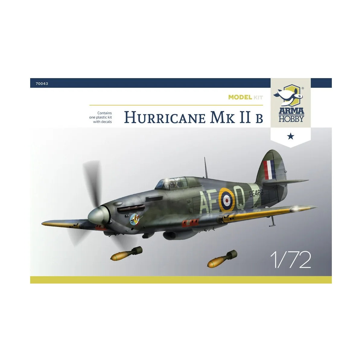 Hurricane Mk IIb Model Kit, 1/72 - Arma Hobby 70043 Hurricane Mk IIb Model Kit, 1/72 - Arma Hobby 70043