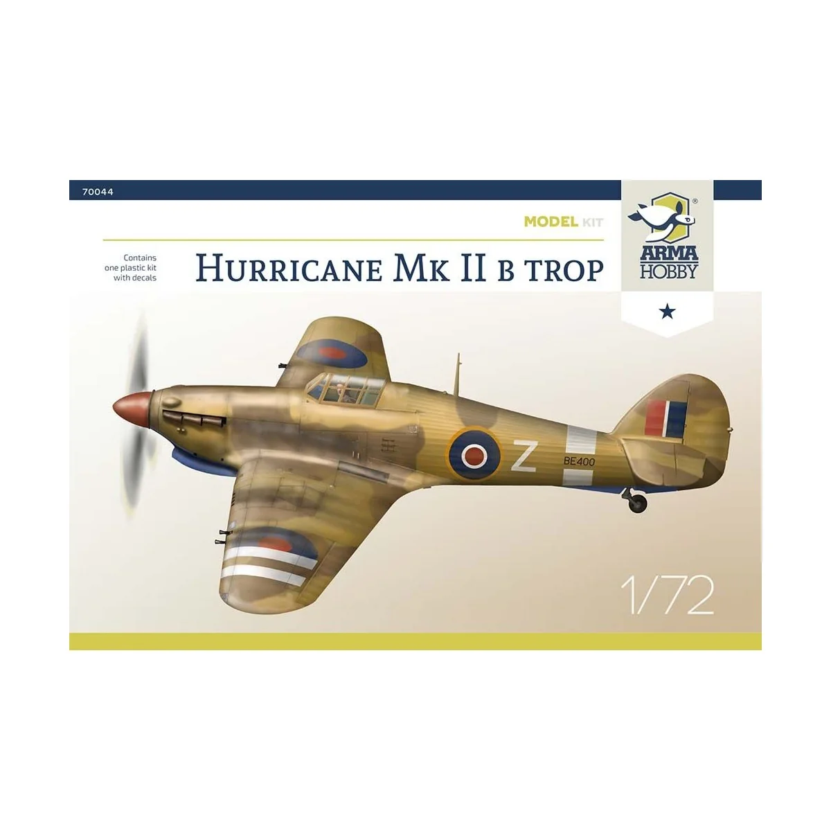 Hurricane Mk IIb Trop Model Kit, 1/72 - Arma Hobby 70044