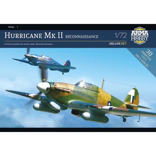 Hurricane Mk II Reconnaissance Deluxe Set, 1/72 - Arma Hobby 70046 Hurricane Mk II Reconnaissance Deluxe Set, 1/72 - Arma Hobby 70046