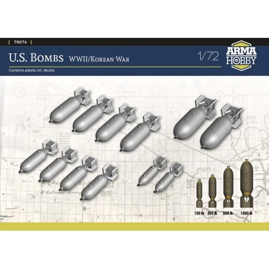 US Bombs WW2, 1/72 - Arma Hobby 70076 US Bombs WW2, 1/72 - Arma Hobby 70076