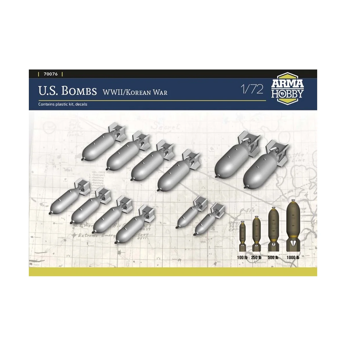 US Bombs WW2, 1/72 - Arma Hobby 70076 US Bombs WW2, 1/72 - Arma Hobby 70076