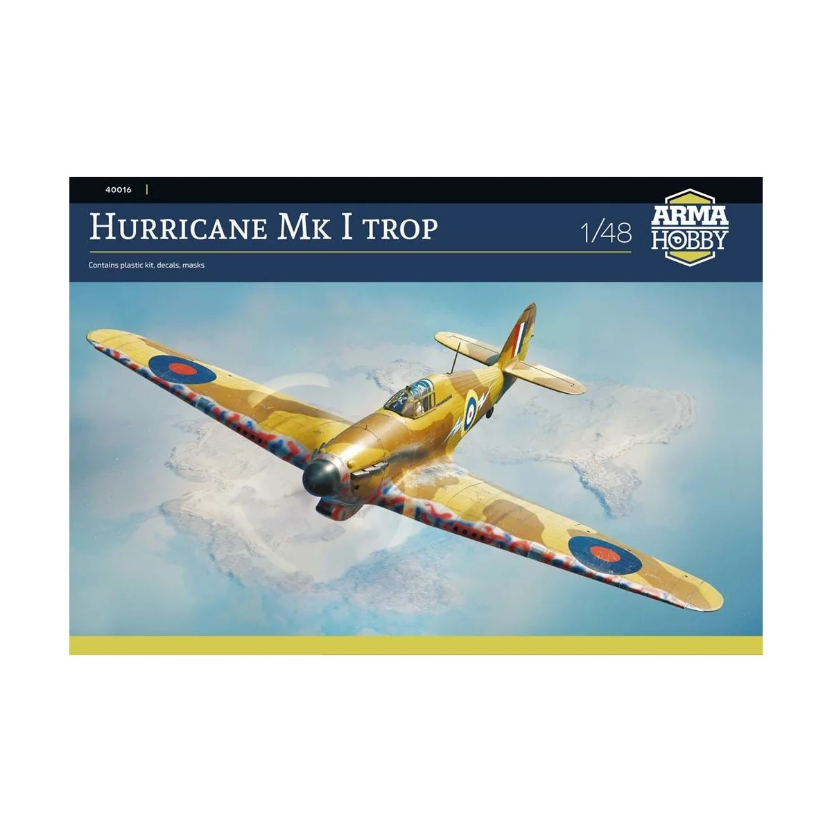 Hurricane Mk I trop, 1/48 - Arma Hobby 40016