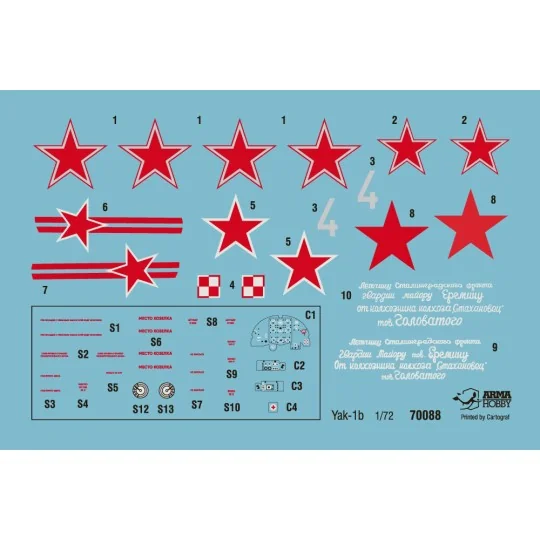 Jak-1b, 1/72 - Arma Hobby 70088 Jak-1b, 1/72 - Arma Hobby 70088