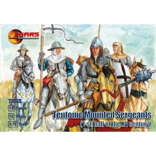 Teutonic mounted sergeants, 1st half XV, 1/72 - Mars Figures MS72053