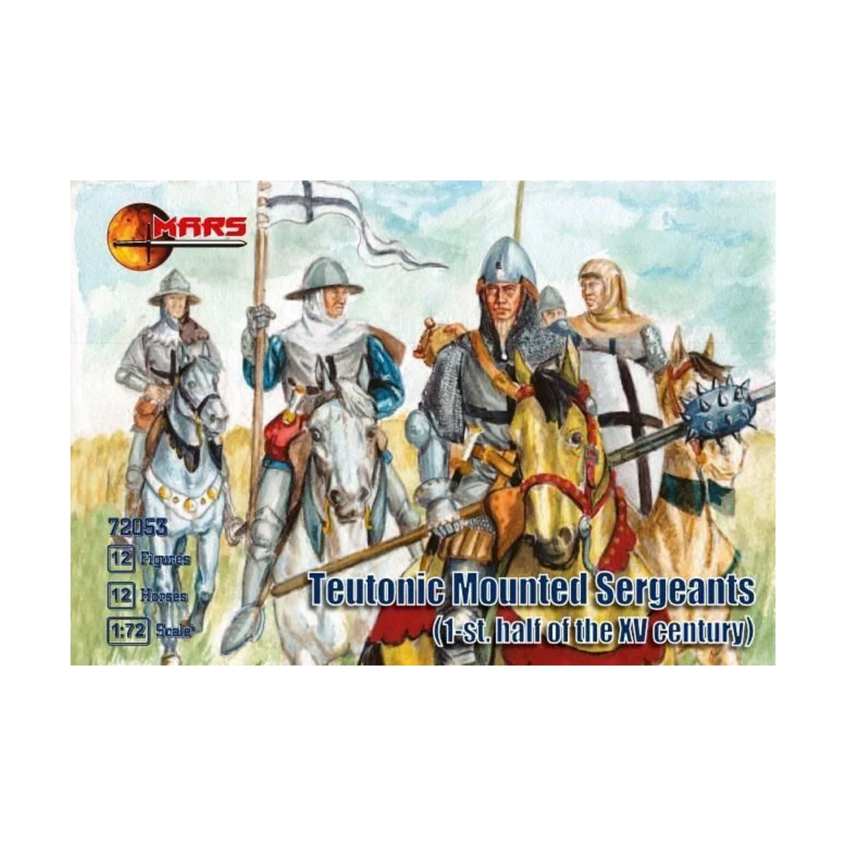 Teutonic mounted sergeants, 1st half XV, 1/72 - Mars Figures MS72053