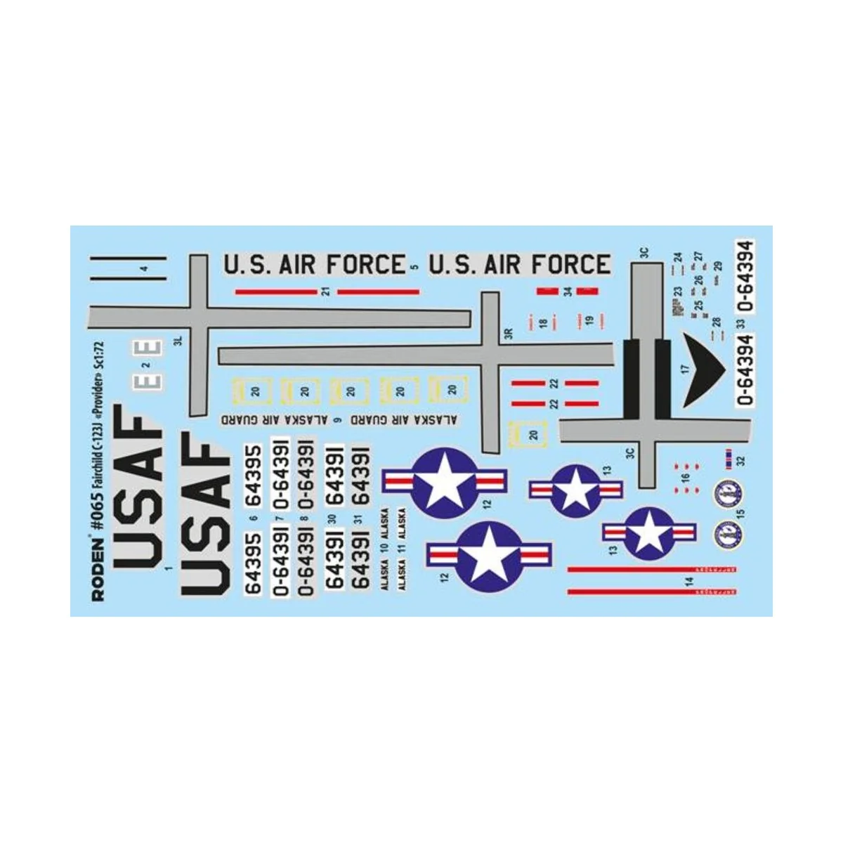 Fairchild C-123 Provider, 1/72 - Roden 065