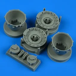 B-25H/J Mitchell cowlings and cooling flaps (opened) for Hasegawa, ...