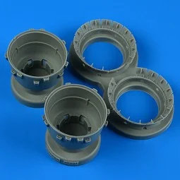 B-25J Mitchell cowlings and cooling flaps (opened) for HK Model, 1/...