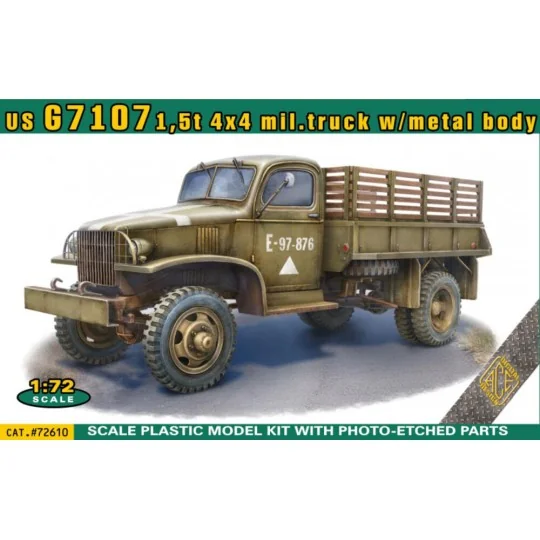 US G7107 1, 5t 4x4 army truck w/metal body, 1/72 - ACE ACE72610