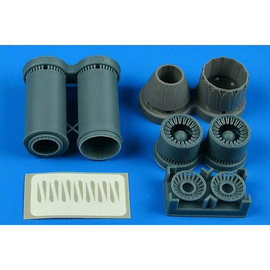 F-14D Tomcat exhasut nozzles - varied for Tamiya, 1/72 - Aires 7398