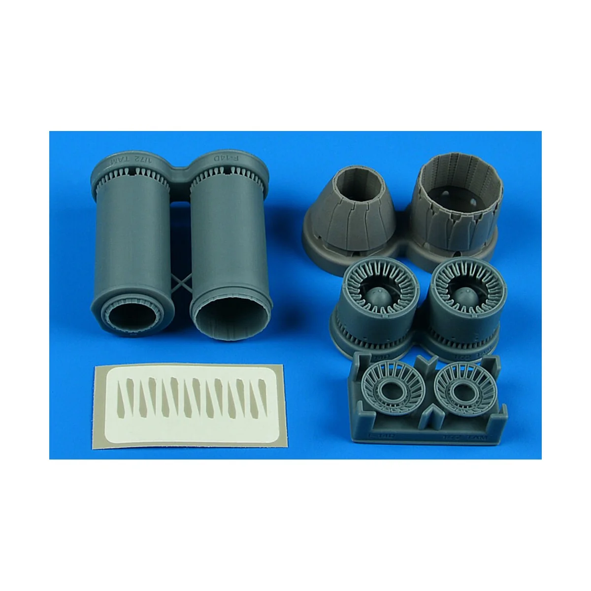 F-14D Tomcat exhasut nozzles - varied for Tamiya, 1/72 - Aires 7398