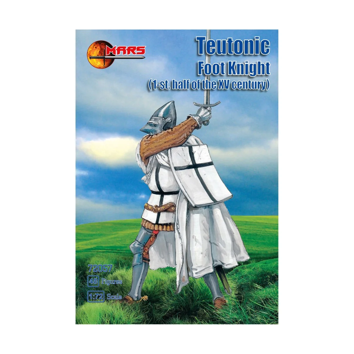 Teutonic Foot Knight I half of XV centur, 1/72 - Mars Figures MS72057