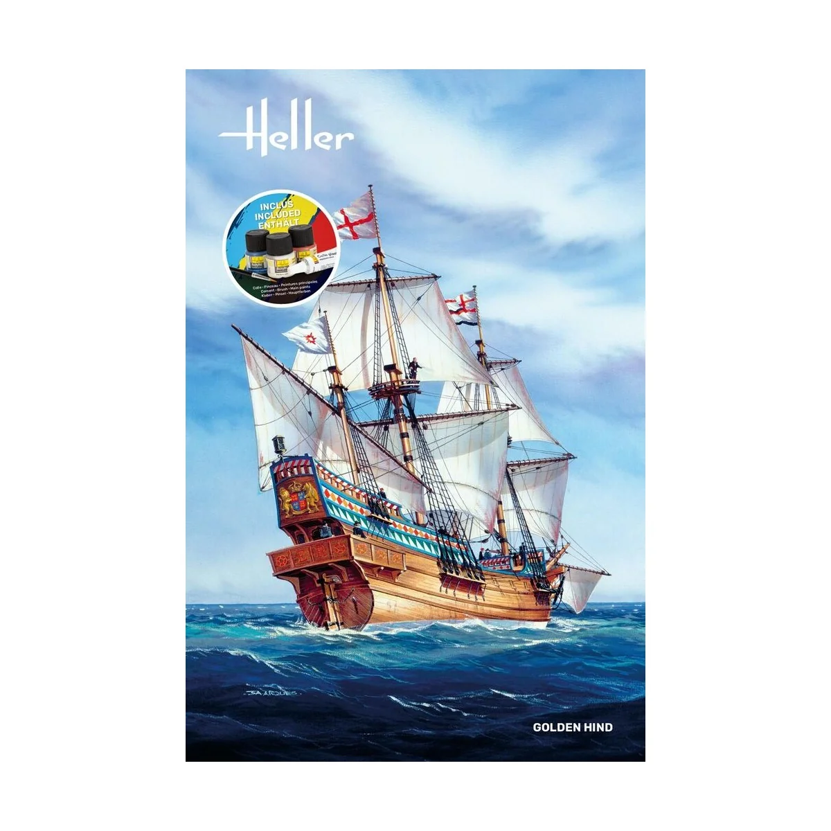 STARTER KIT Golden Hind, 1/96 - Heller 56829