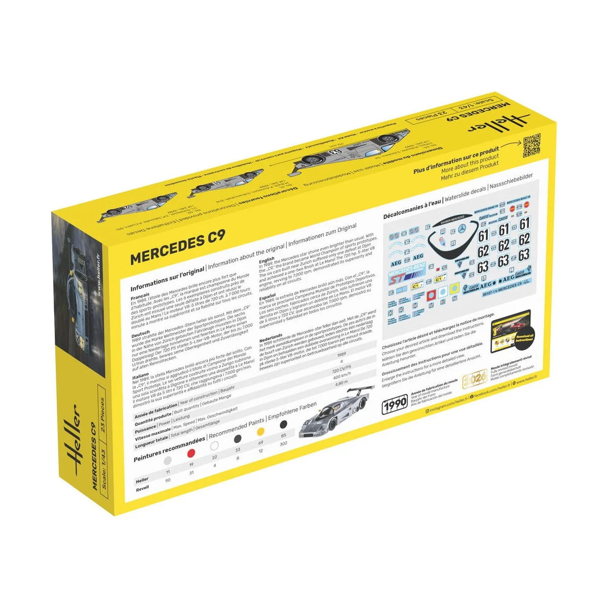 STARTER KIT Mercedes C9, 1/43 - Heller 56107