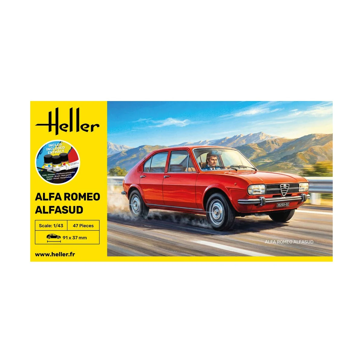 STARTER KIT Alfa Romeo Alfasud, 1/43 - Heller 56182